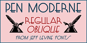 Pen  Moderne JNL, a Font by Jeff Levine Fonts (Thumbnail 1 of 5)