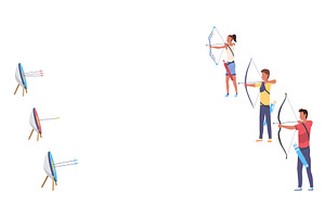 Archery practice or training, a Sport Illustration by Things for designers