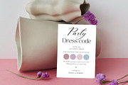 Party dresscode color palette card, a Card Template by EvaTemplates (Thumbnail 4 of 7)