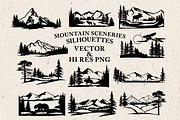 Mountain Sceneries Vector Pack 1, an Animal Illustration by Seaquint (Thumbnail 1 of 2)