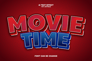 Movie Time Text Effects Style.