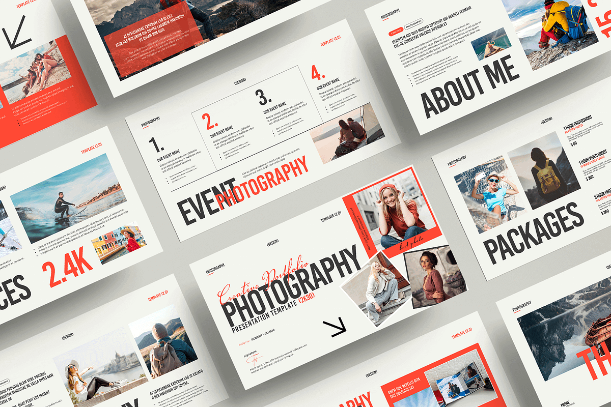 Photography Portfolio Presentation, a Presentation Template by MightyDesign (Photo 1 of 8)