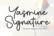 Yasmine Signature | Script Font, a Handwritten Font by Scratchones (Thumbnail 1 of 8)