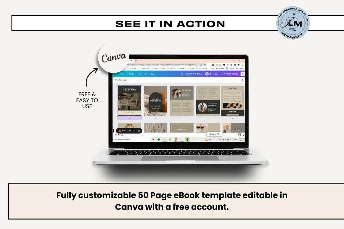 Ebook Template - Black and Beige, a Social Media Template by Freedom Business Shop (Photo 2 of 10)