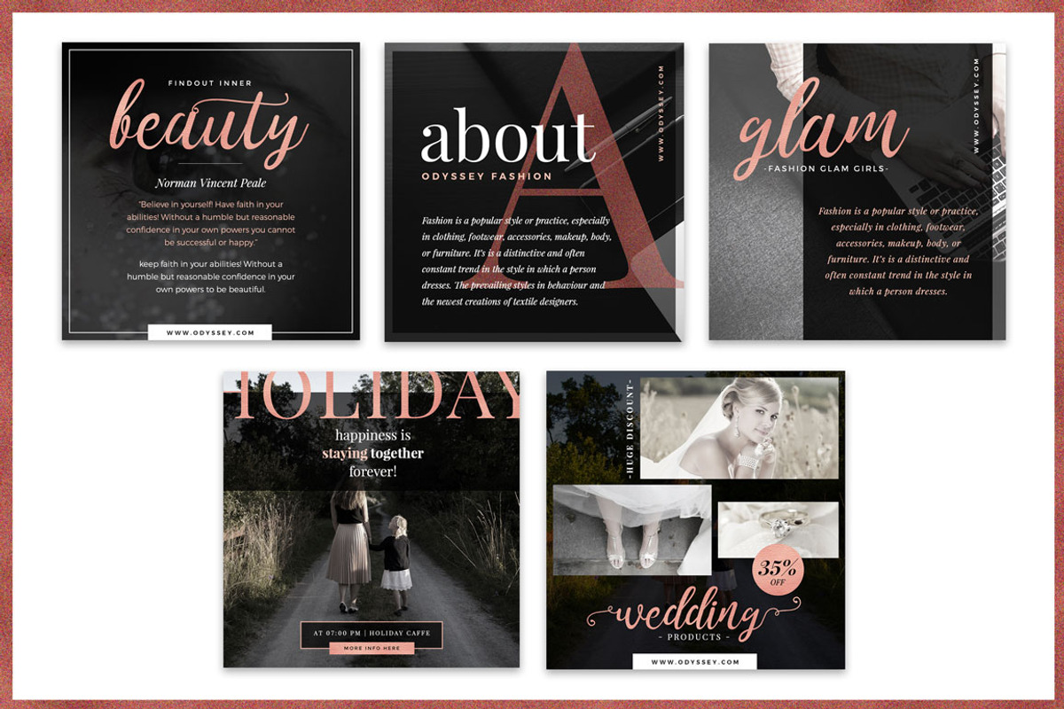 ODYSSEY Social Media Pack, a Social Media Template by Typography Prime (Photo 3 of 10)