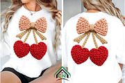 Knitted Valentine Cherry Coquette, an Illustration by Craft Nest (Thumbnail 2 of 6)