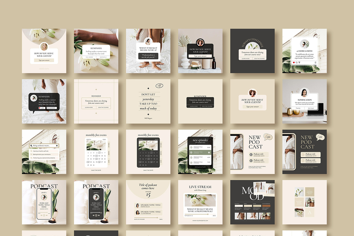 Instagram Feed Templates for Coaches, a Social Media Template by Mirazz (Photo 28 of 29)