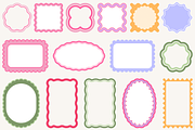 Scallop Wavy Frame Vector Bundle, a Decorative Illustration by Kusumaillustration (Thumbnail 5 of 15)