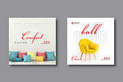 Furniture Social Media Posts Design, a Social Media Template by MightyDesign (Thumbnail 3 of 8)
