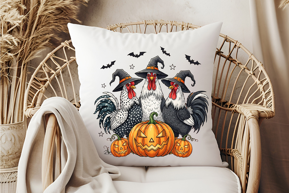 Halloween Pumpkin Chicken Witch Fall, an Illustration by DreamCafeArt (Photo 5 of 7)