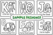 Garbage Truck ABC Coloring Book, an Education Illustration by Craftsbeefy (Thumbnail 2 of 4)
