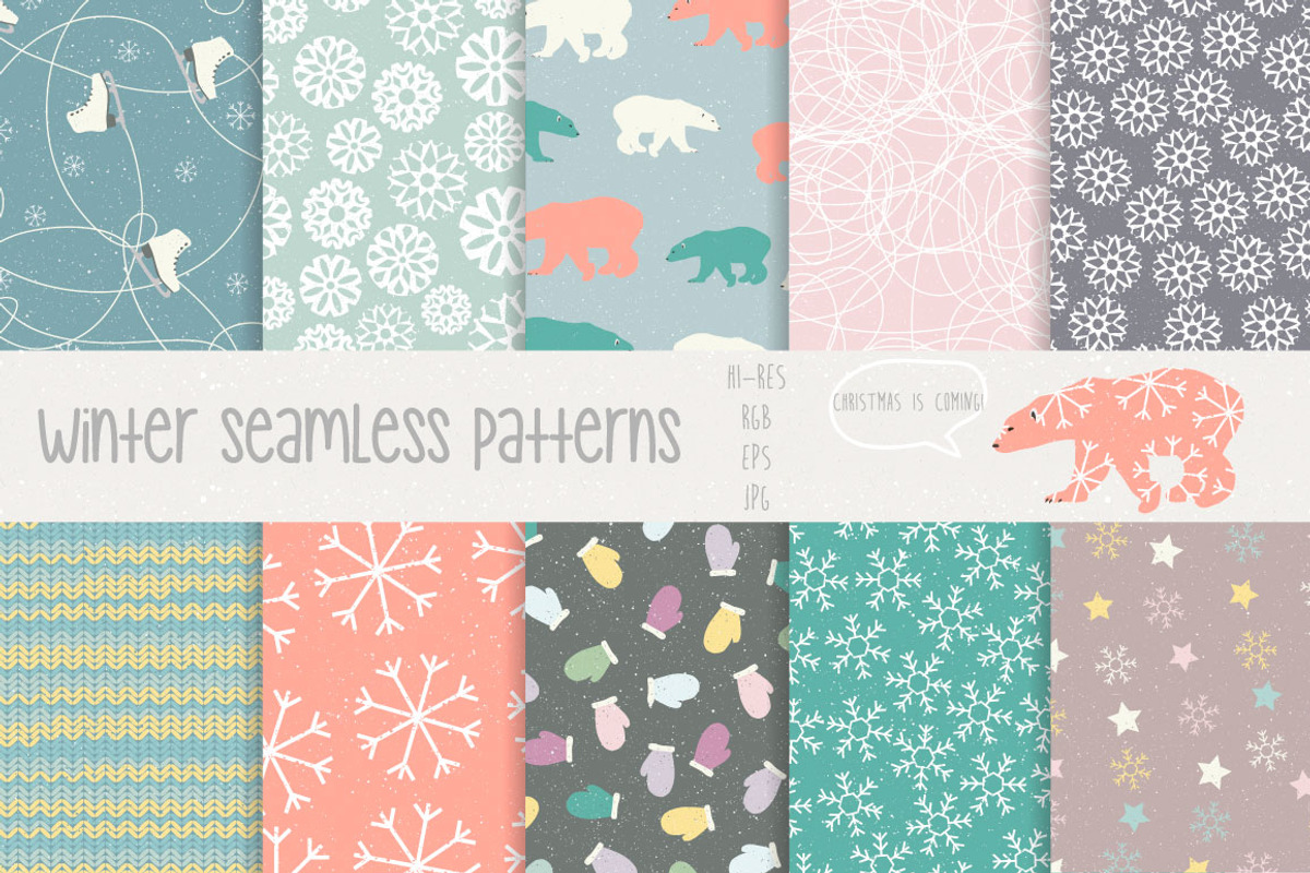Winter patterns, a Pattern Graphic by Julia Dreams (Photo 3 of 6)
