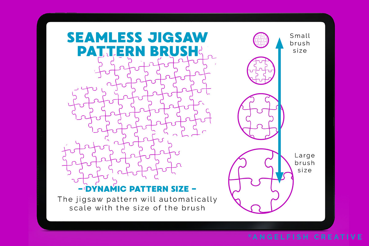 Jigsaw Puzzle Procreate Brush Set, a Brush Add-On by AngelfishCreative (Photo 4 of 7)
