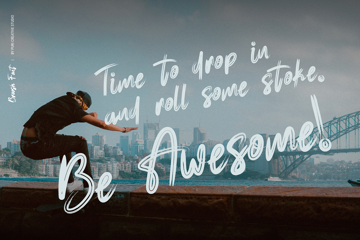 BROOSH - Display Brush Font, a Handwritten Font by PuriCreative (Photo 8 of 10)