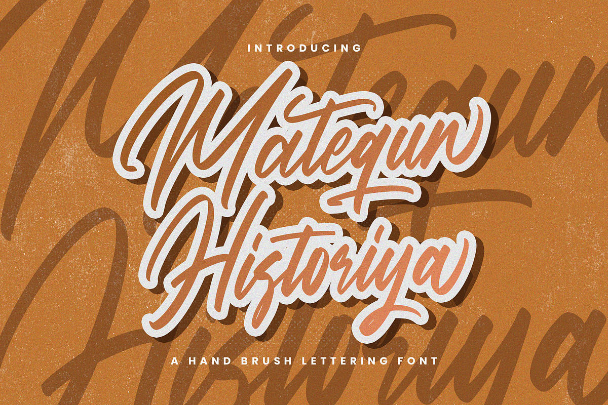 Matequn Historiya - Handwritten Font, a Script Font by StringLabs (Photo 1 of 11)