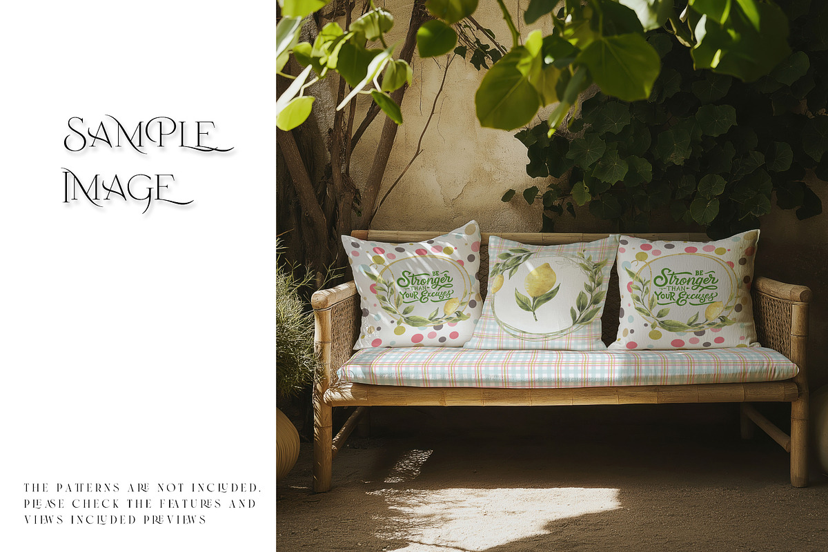 Outdoor Pillows & Bench Cushions, a Mockup by mock-ups (Photo 14 of 14)