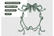 Green Bow Frames Clipart, an Illustration by TatiMockup (Thumbnail 4 of 4)