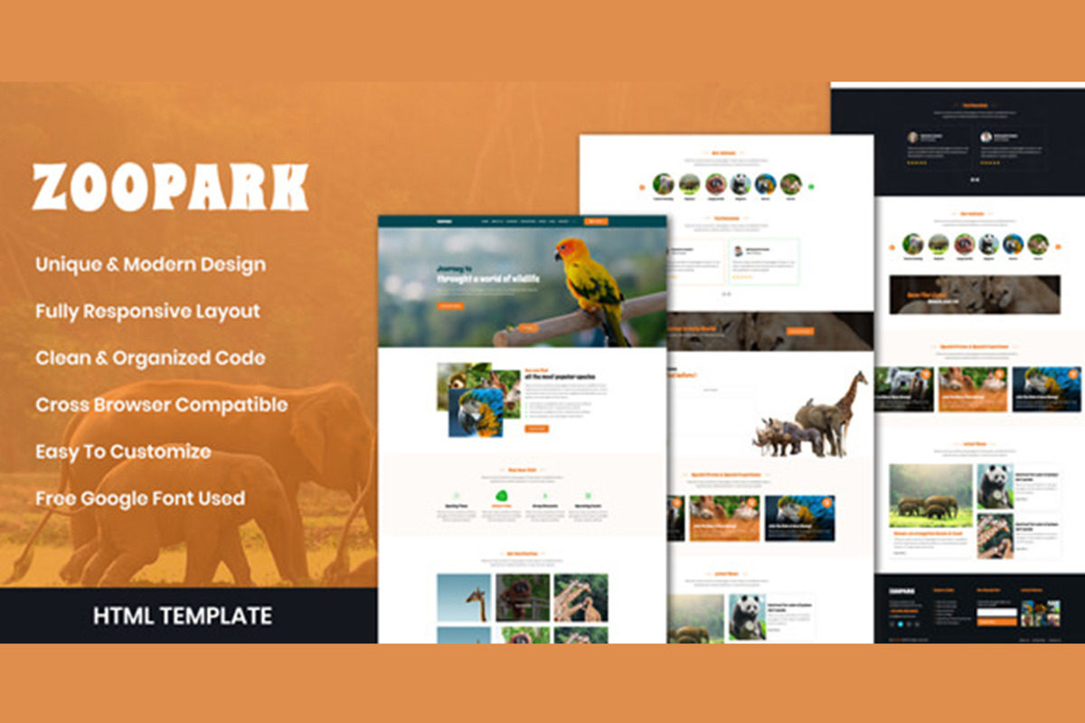 ZooPark - Zoo Park, a HTML Template by THESOFTKING (Photo 1 of 3)