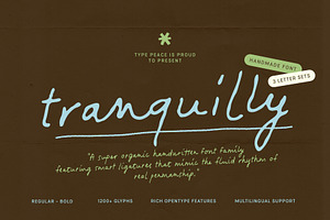 Tranquilly | Handwritten Font