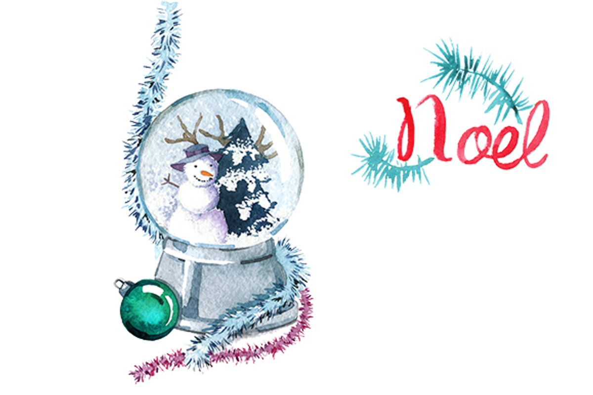 Watercolor Christmas clipart set, an Illustration by masha gross (Photo 2 of 4)