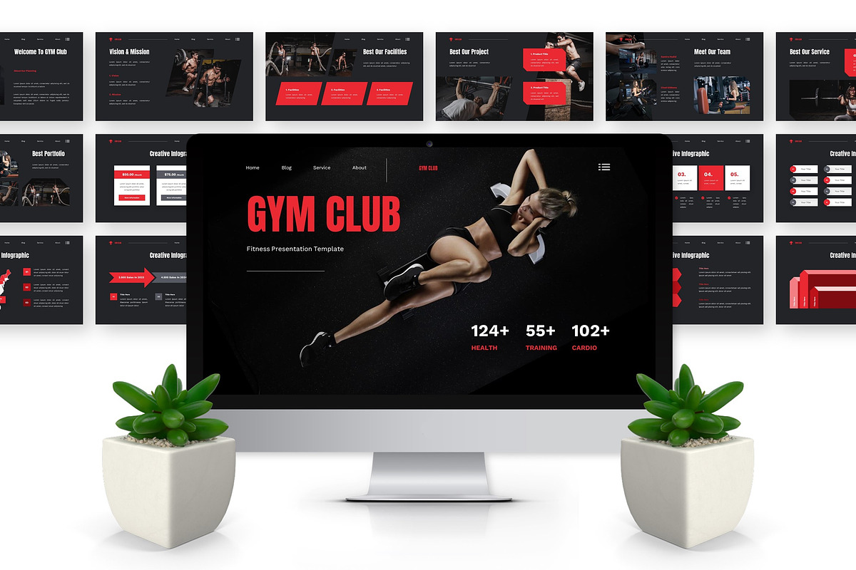 GYM Club - Fitness Google Slide preview 2