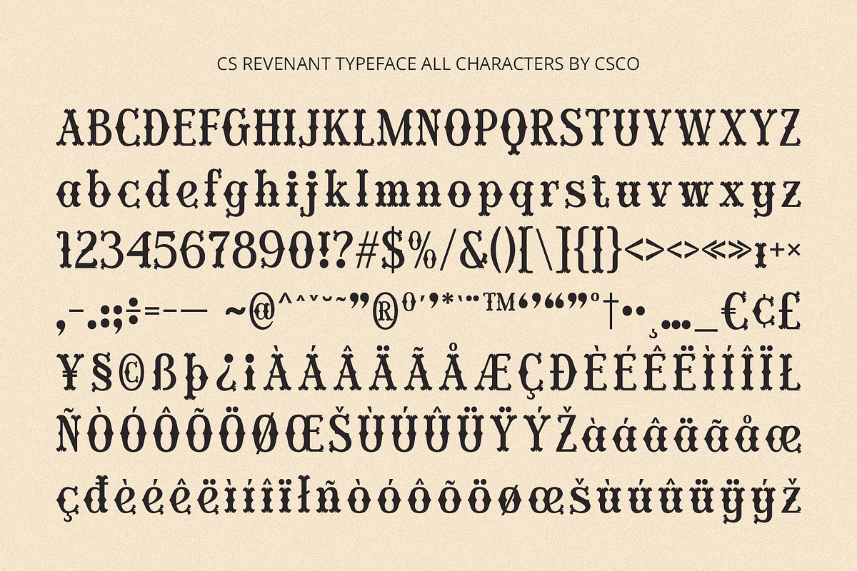 CS Revenant – Tuscan Font, a Sans Serif Font by Craft Supply Co. (Photo 8 of 8)