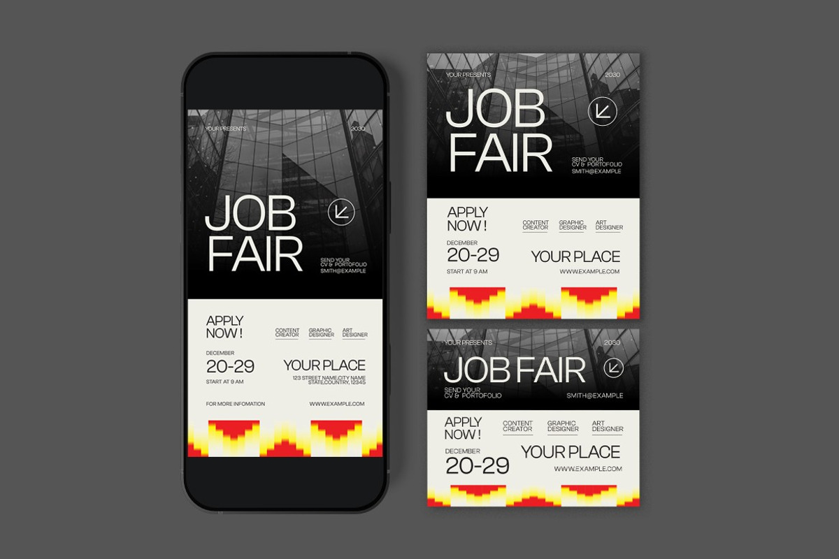 Job Fair Flyer, a Flyer Template by graphicook (Photo 3 of 3)