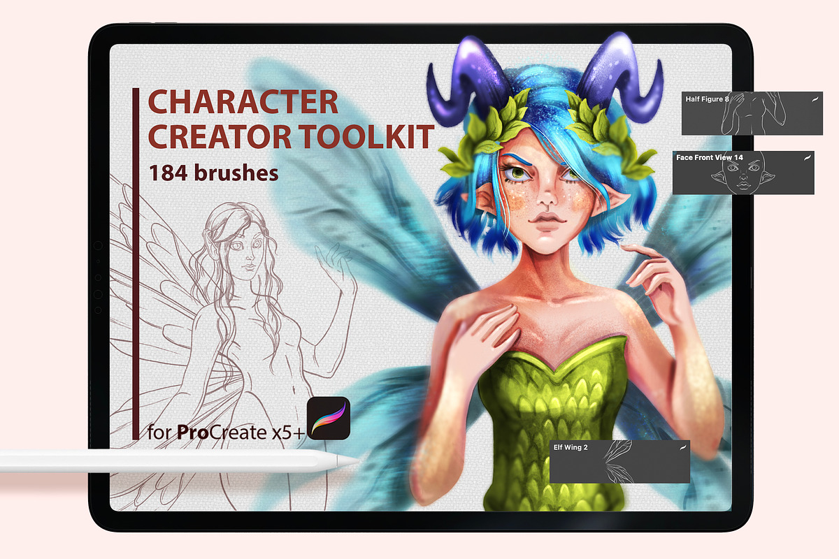 PROCREATE CHARACTER CREATOR TOOLKIT, a Brush Add-On by AlexandraArt (Photo 1 of 13)