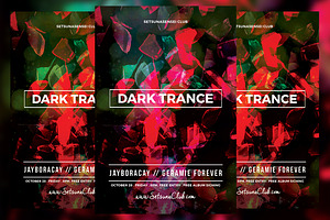 Dark Trance Club Flyer