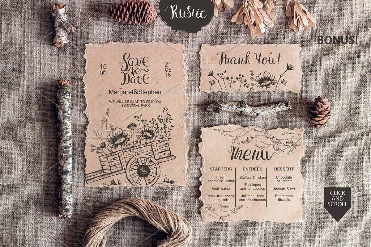 RUSTIC wedding collection, a Texture Illustration by OlgaAlekseenko (Photo 6 of 6)