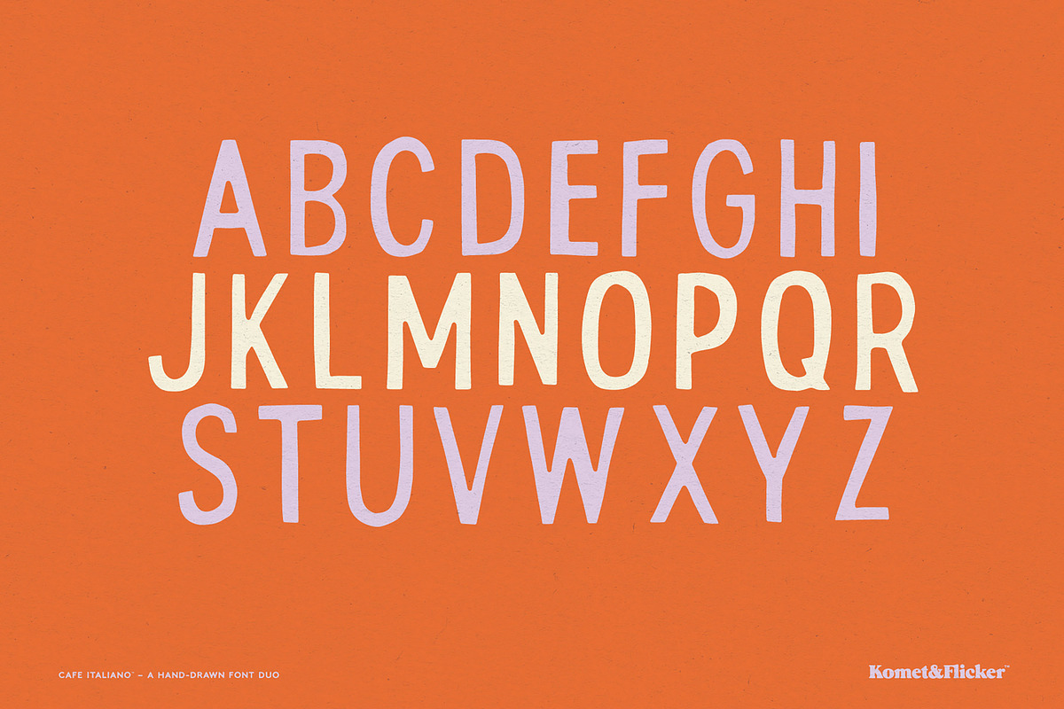 Cafe Italiano - A Hand-Drawn Duo, a Sans Serif Font by Komet & Flicker (Photo 5 of 15)