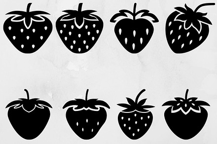 Strawberry Silhouette SVG