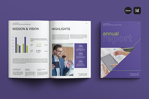 Annual Report Template, a Brochure Template by Creatiya Type