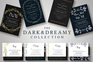 Dark & Dreamy Invitation Collection, an Invitation Template by Knotted Design