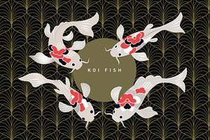Koi Carp Fish Illustration