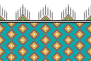 Geometric ethnic oriental ikat