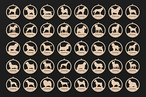 40 Custom Dog Ornaments Laser Files