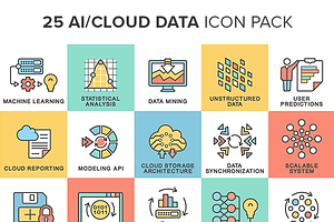 25 AI/Chatbot Icon Pack
