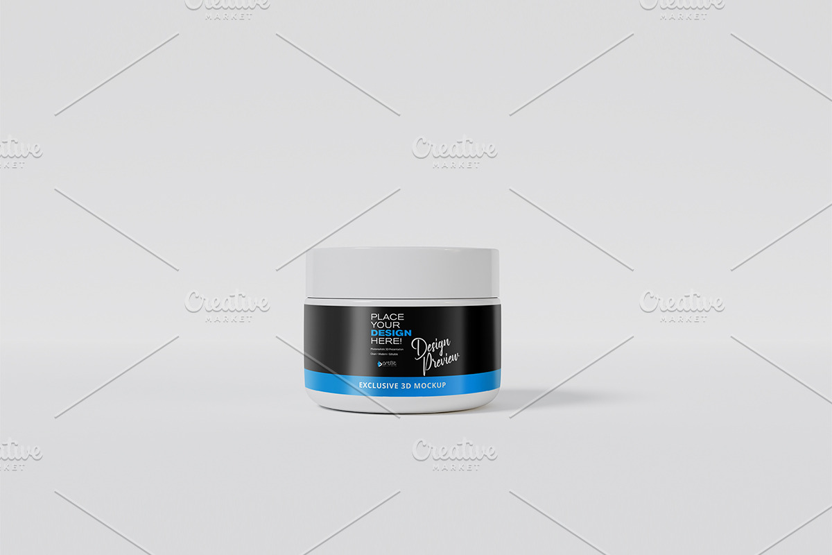 Plastic Cream Jar Mockup Set, a Cups & Container Mockup by artBit Design Studio (Photo 7 of 7)