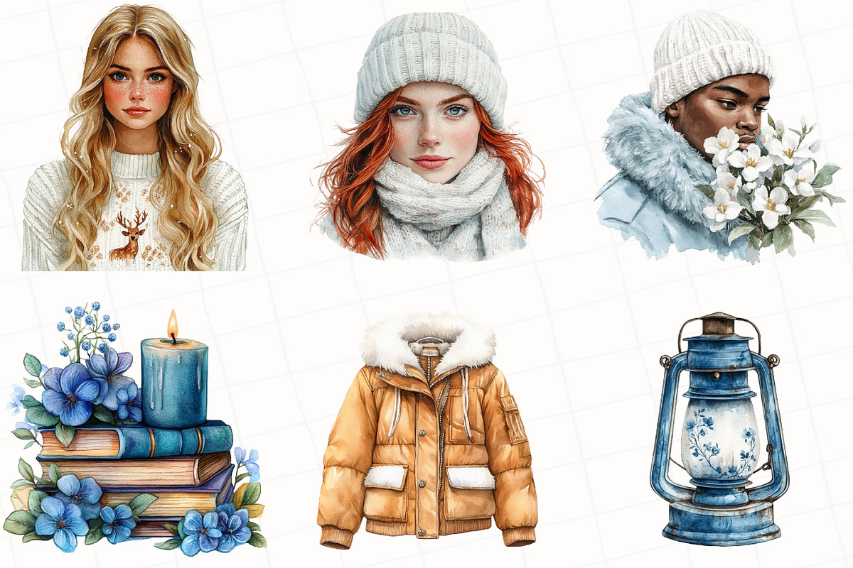 Frosty Christmas Clipart, an Illustration by OK Design (Photo 2 of 5)
