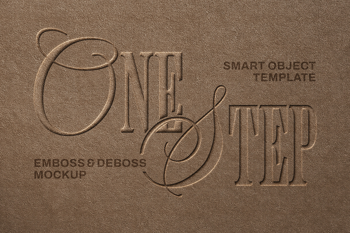 Embossing & Debossing Leather Mockup, a Mockup by Design Squad