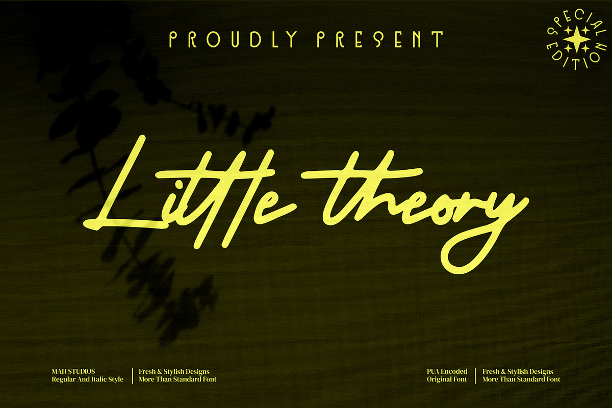 little theory - Script style font, a Script Font by mahstudios (Photo 1 of 8)