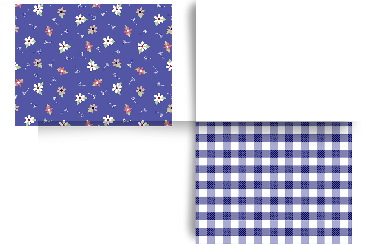 Farmhouse Blue Pattern Collection, a Pattern Graphic by Earley Bird Design Studio (Photo 4 of 6)