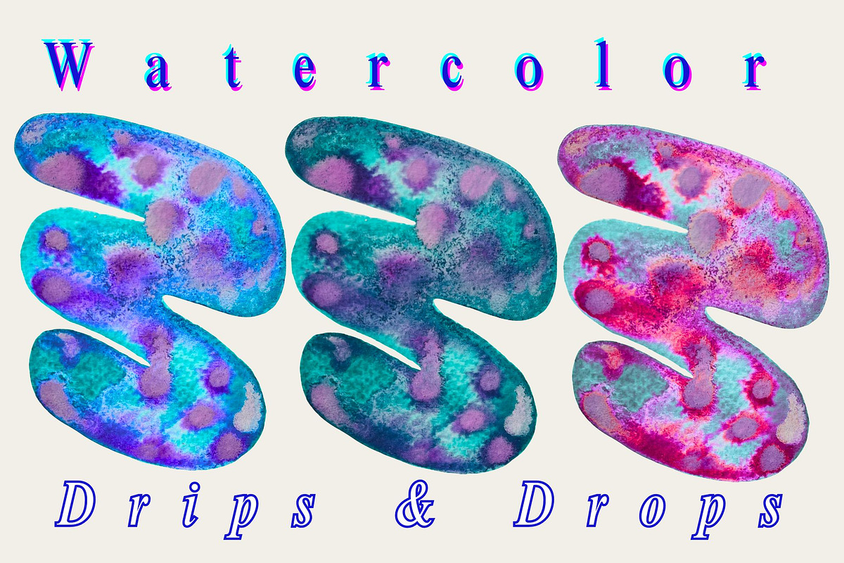 Painted Watercolor Drips and Drops, a Shape Add-On by Eryn Rose Design (Photo 1 of 14)