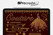 Couture Brushes for Procreate, a Brush Add-On by FaeryDesign (Thumbnail 1 of 19)