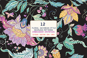 Jacobin Embroidery Pattern, a Pattern Graphic by Elen-Lane