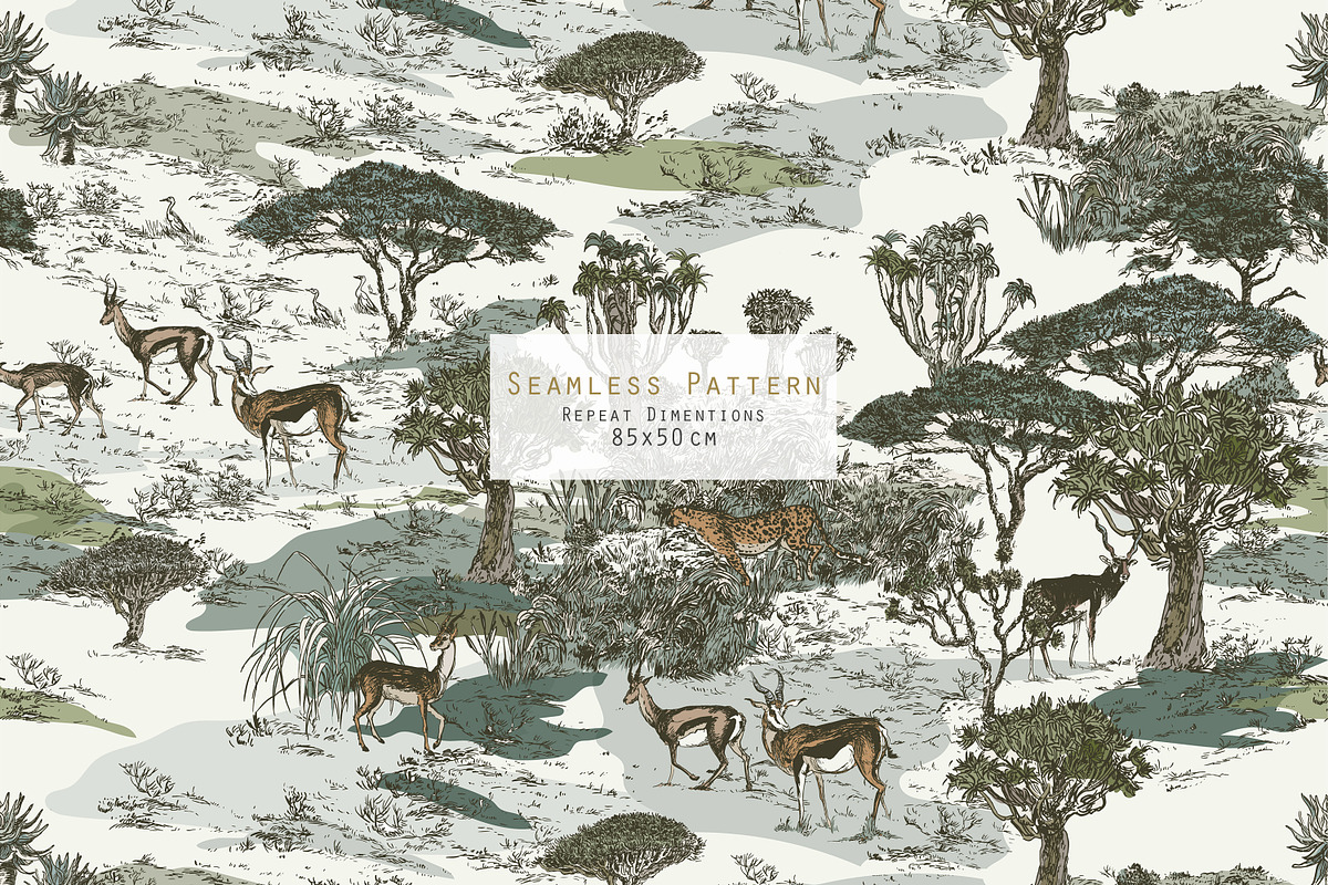 Safari. Seamless Patterns + Panorama, a Pattern Graphic by Irina Dolgikh (Photo 6 of 21)