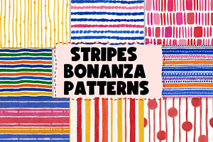 Stripes Bonanza 125 Striped Patterns, a Pattern Graphic by Pattern Whimsy