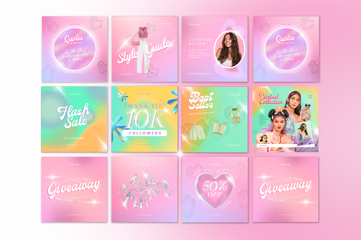 Y2K You Poppin Instagram | CANVA PS, a Social Media Template by Hydric Design (Photo 4 of 6)