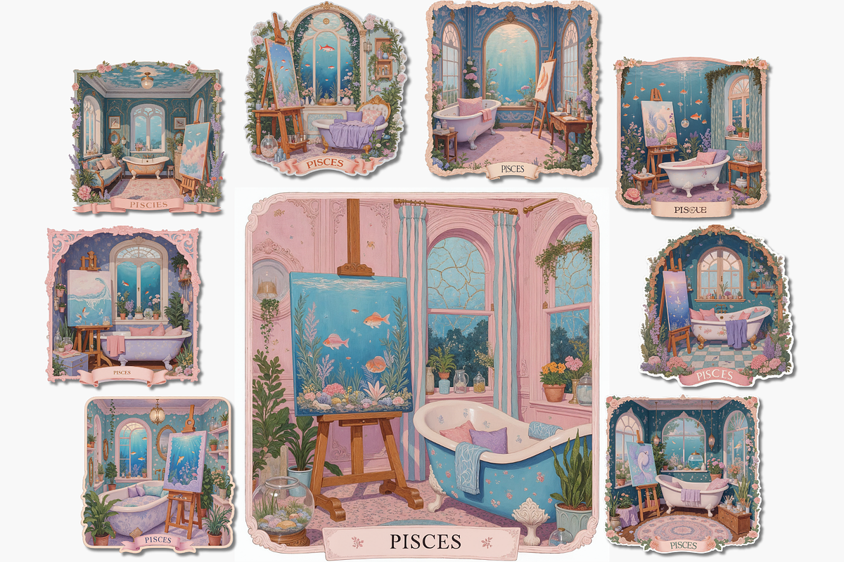 Astro Abode Zodiac Room Clipart, an Object Graphic by Jakayla Digital Co (Photo 13 of 30)